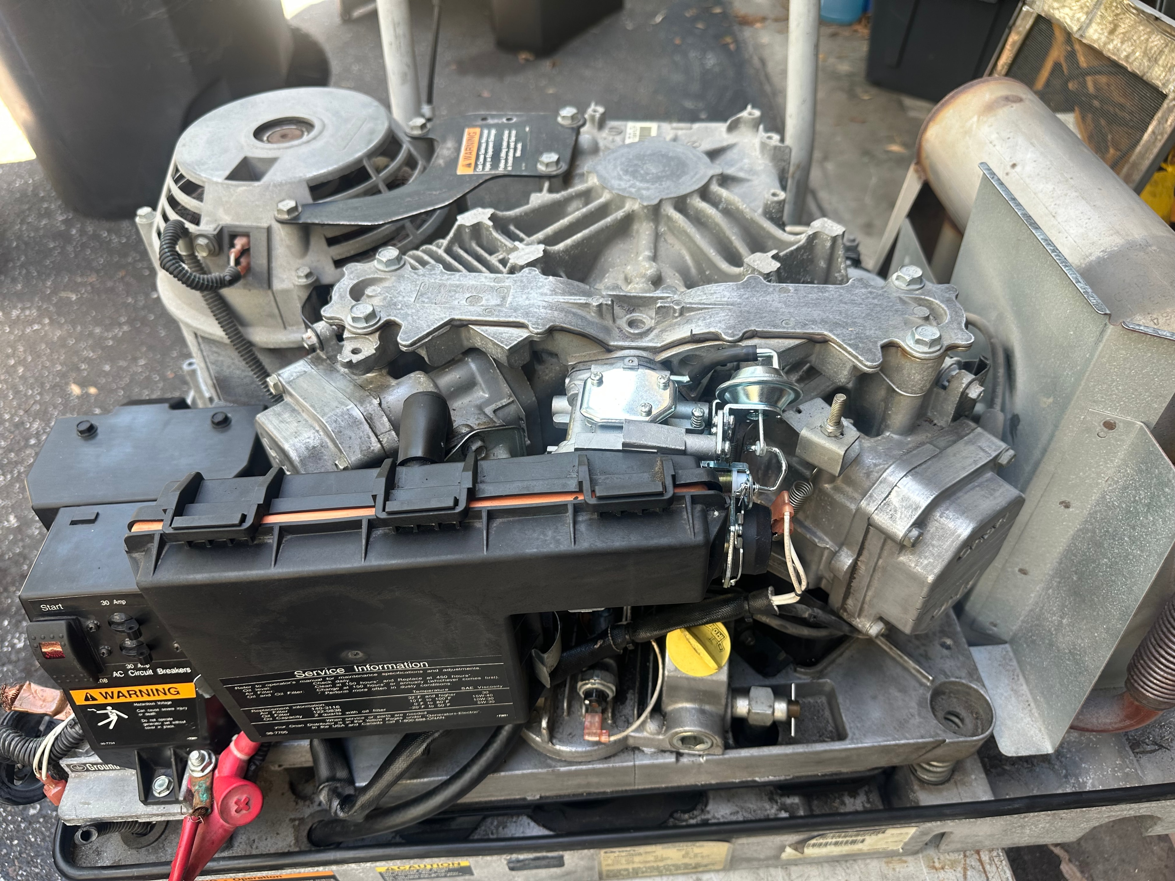 Commercial generator power equipment outdoor installation