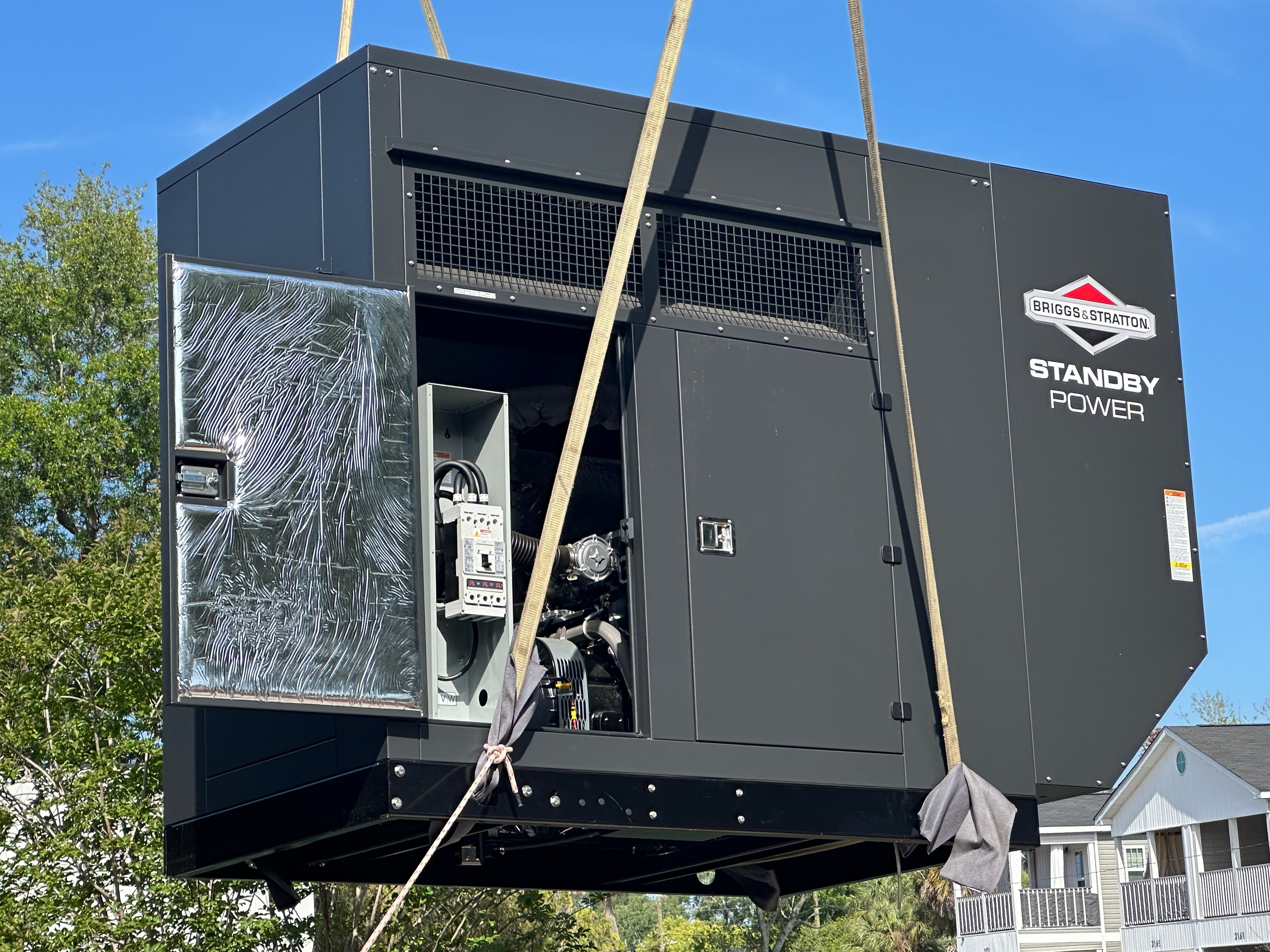 Towable trailer-mounted generator mobile power unit